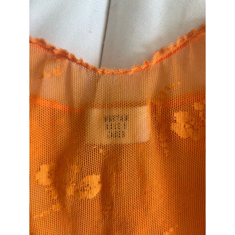 Maryam Nassir Zadeh Orange Sheer Lace Cami Tank Top – Size 2